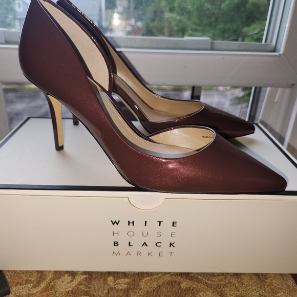 WHBM HEELS Ella Garnet 6 1/2 , Never worn - Picture 3 of 7